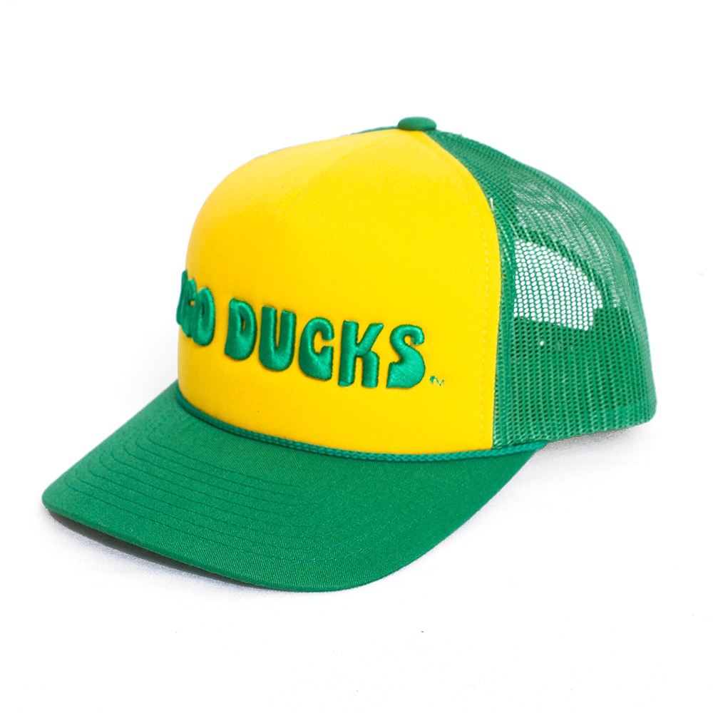 Sco-Ducks, Richardson, Yellow, Flatbill, Cotton Blend, Accessories, Unisex, Yellow & Kelly, Mesh, 113, Custom, Embroidery, Adjustable, Hat, 846810